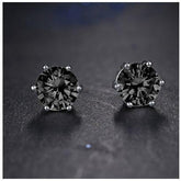 Pure Round Invisible CZ Stud Earrings